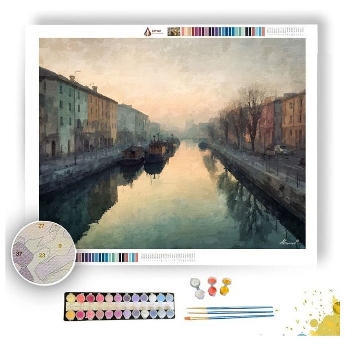 EVENING CANAL - Paint by Numbers Full Kit