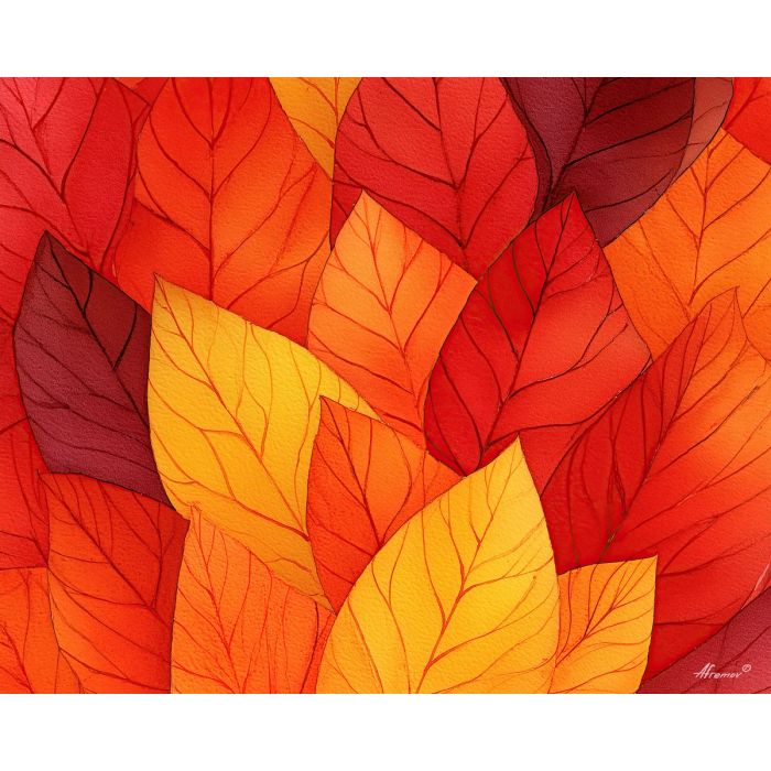 an, autumn, cascade, of, warm, orange, and, red, watercolor landscape, soft washes, pastel hues, natural scenery, gentle gradients, outdoor painting, light texture, soft foreground, distant horizon, atmospheric depth