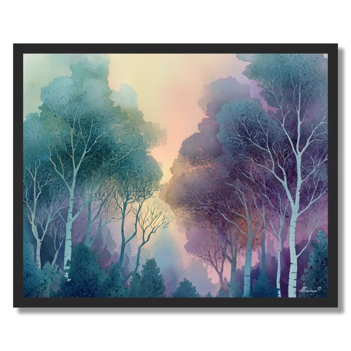 WATERCOLOR FOREST WHISPER - FRAMED