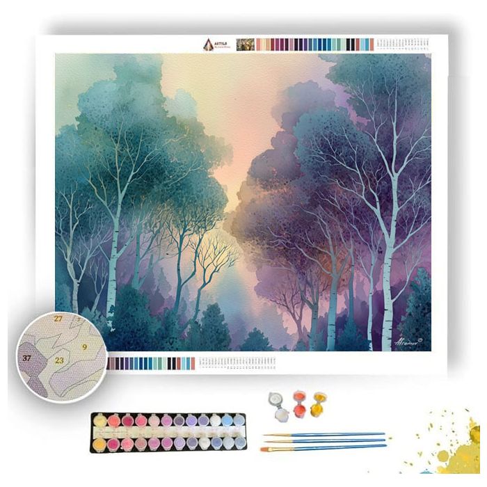 WATERCOLOR FOREST WHISPER - Paint by Numbers Full Kit