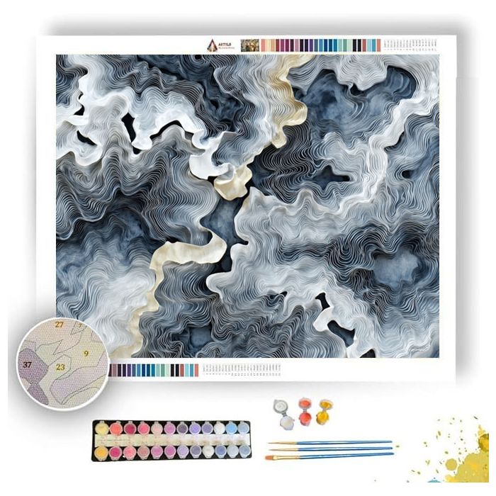 SILVER RIPPLES - Paint by Numbers Full Kit