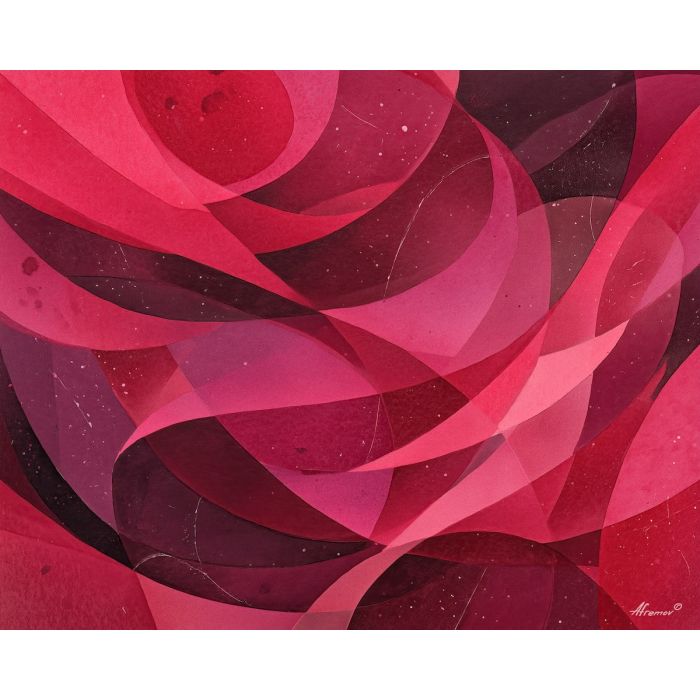 an, arrangement, of, crimson, planes, expressed, through, tonal, soft washes, pastel hues, natural flow, gentle gradients, atmospheric depth, textural blending, organic motion, diffused light, fine pigments, layered tones
