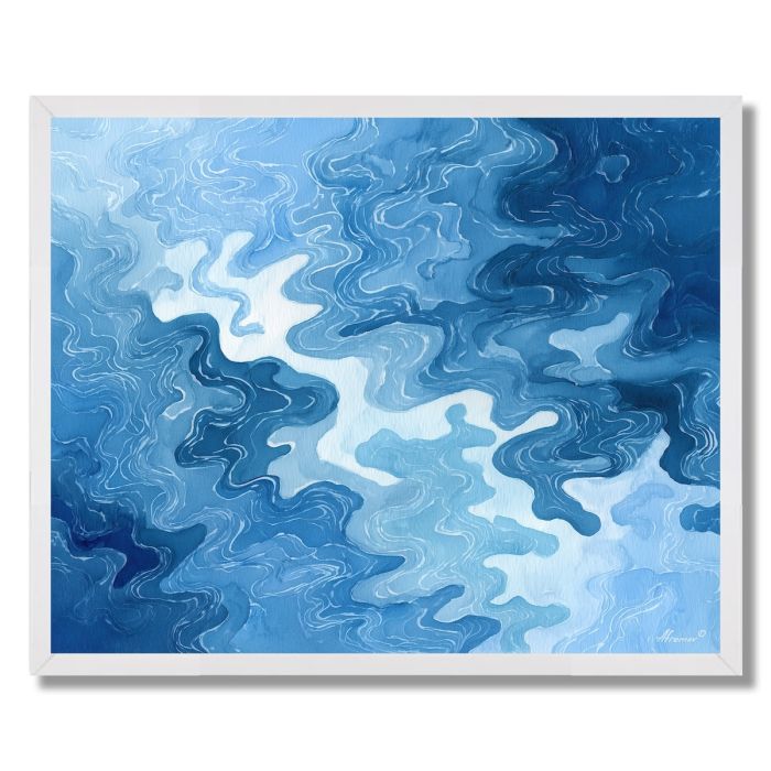 AZURE RIPPLES - FRAMED