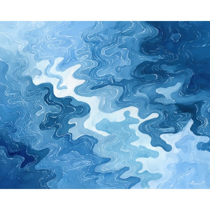 an, arrangement, of, azure, ripples, expressed, through, tonal, soft washes, pastel hues, natural flow, gentle gradients, atmospheric depth, textural blending, organic motion, diffused light, fine pigments, layered tones