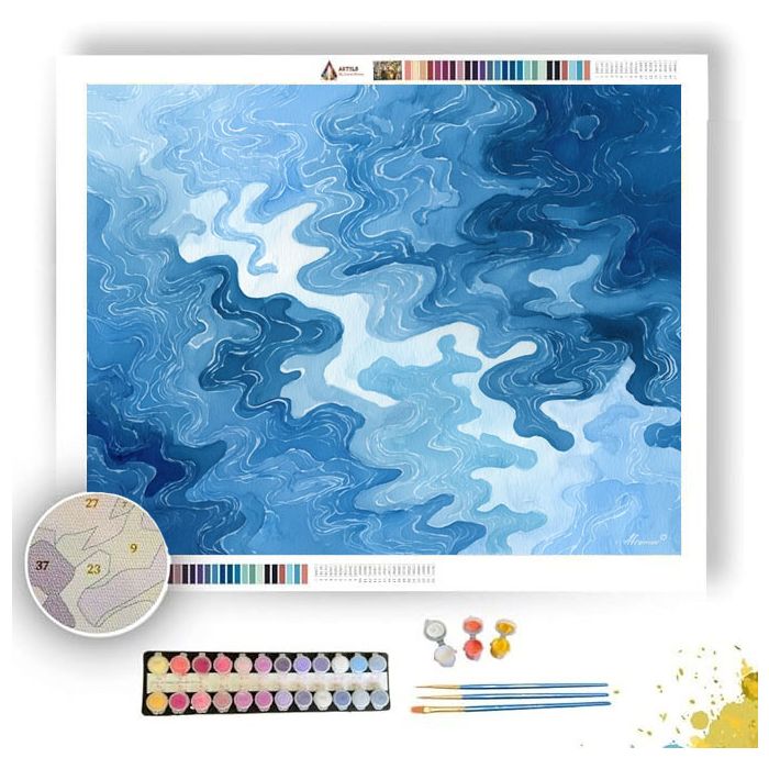 AZURE RIPPLES - Paint by Numbers Full Kit