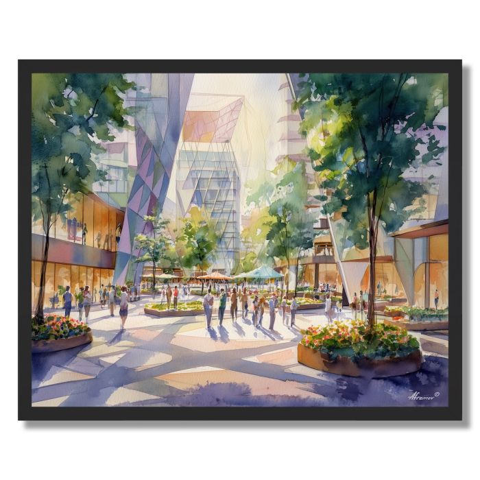DREAMLIKE PLAZA - FRAMED