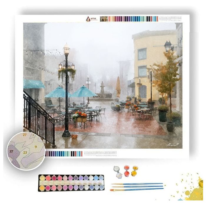 MISTY PLAZA - Paint by Numbers Full Kit