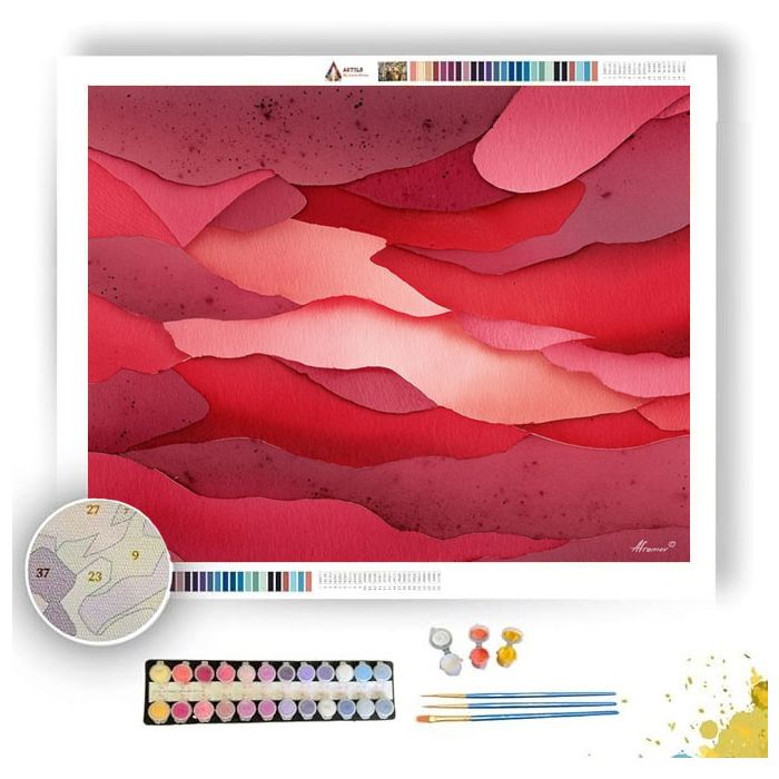 CRIMSON LAYERS - Paint by Numbers Full Kit