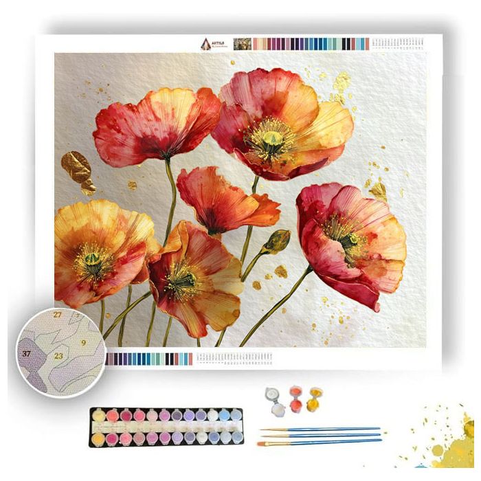 RADIANT POPPY - Paint by Numbers Full Kit