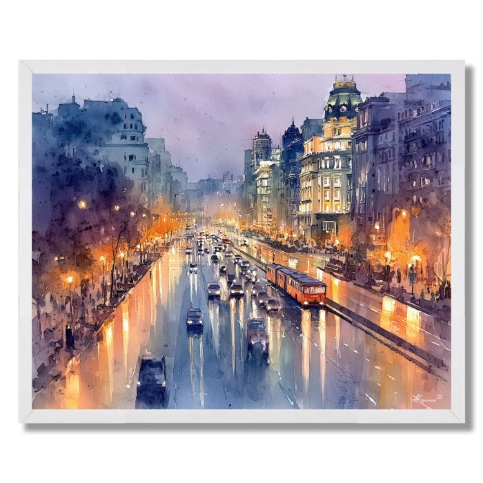 EVENING BOULEVARD - FRAMED