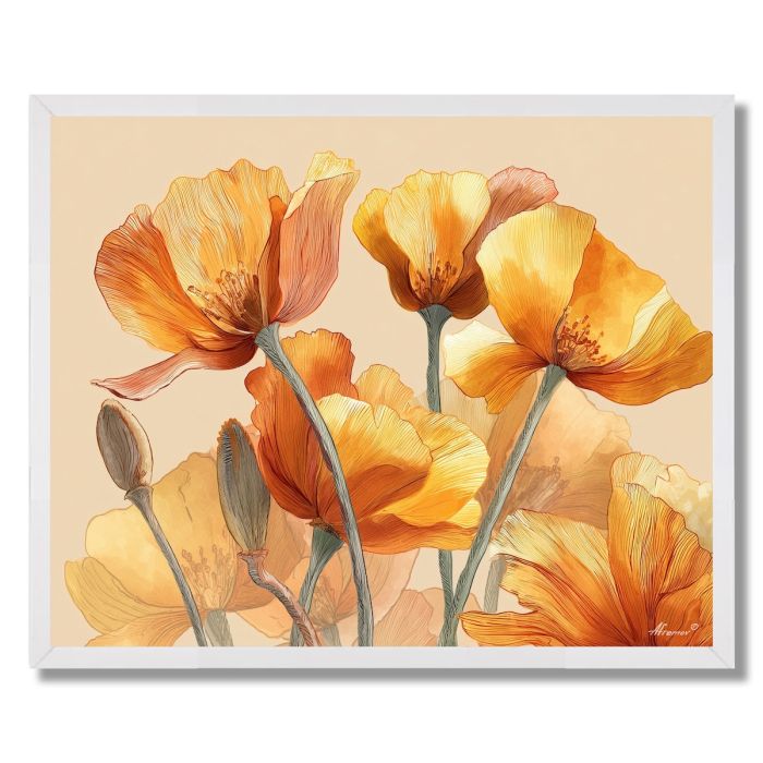 AMBER POPPY - FRAMED