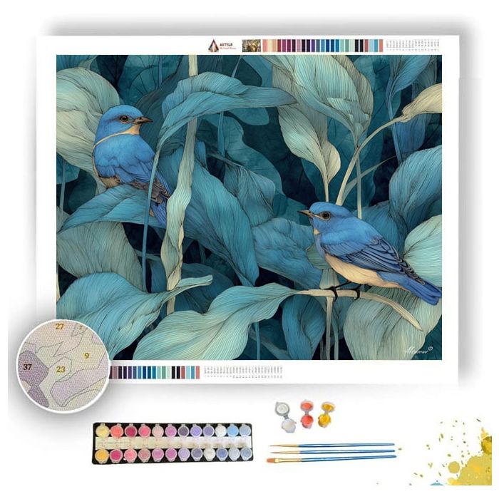 WATERCOLOR BLUEBIRD GLADE - Paint by Numbers Full Kit