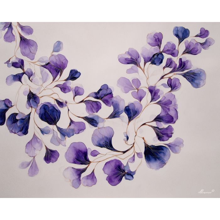 a, composition, of, delicate, violet, arranged, in, graceful, soft washes, pastel hues, natural flow, gentle gradients, atmospheric depth, textural blending, organic motion, diffused light, fine pigments, layered tones