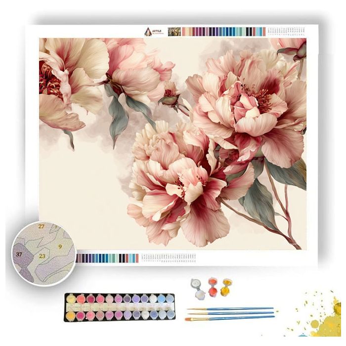 DELICATE PEONY - Paint by Numbers Full Kit