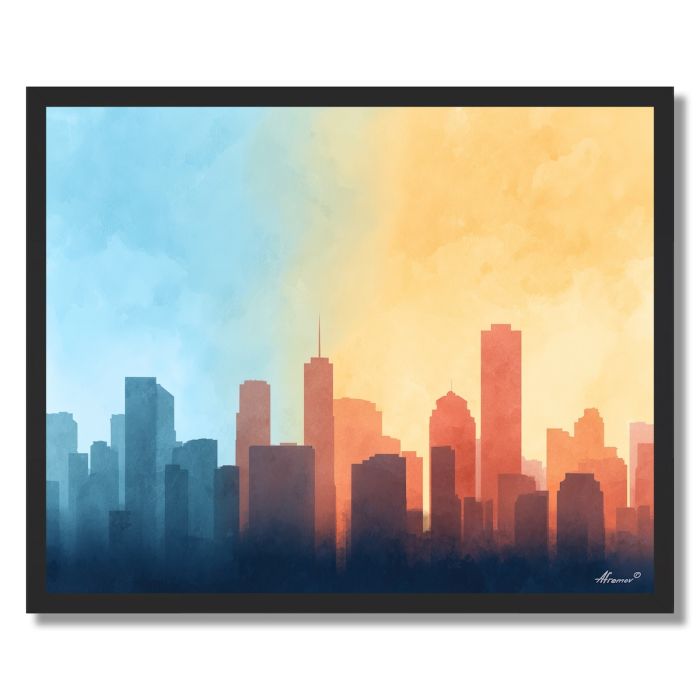 SUNLIT SKYLINE - FRAMED
