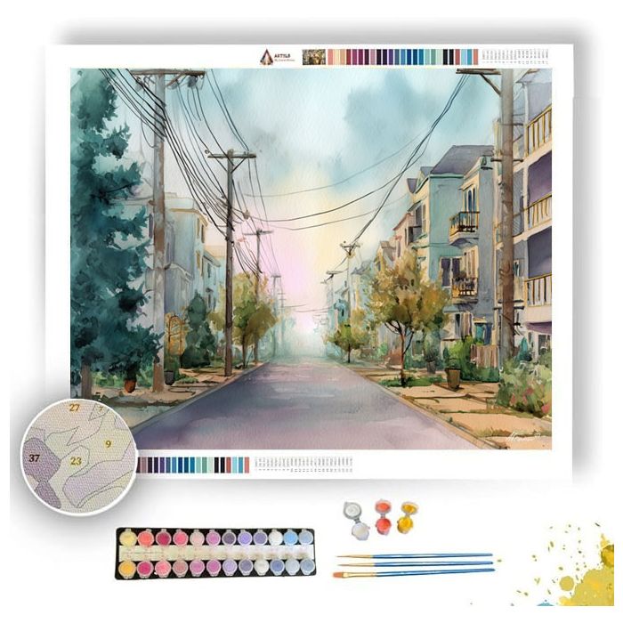 QUIET BOULEVARD - Paint by Numbers Full Kit