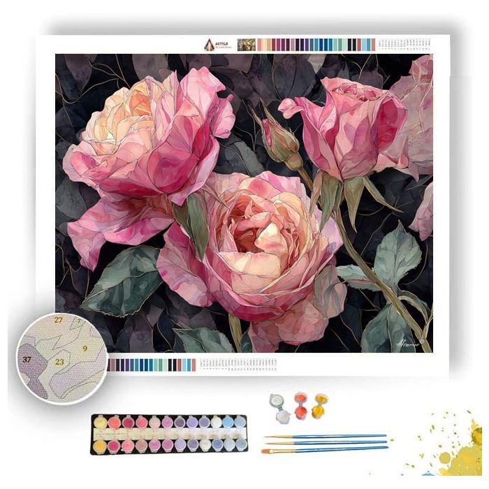 BLOSSOMING ROSE - Paint by Numbers Full Kit