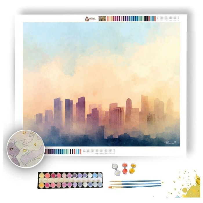 HAZY SKYLINE - Paint by Numbers Full Kit