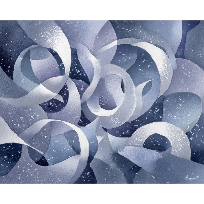 an, arrangement, of, silver, forms, expressed, through, tonal, soft washes, pastel hues, natural flow, gentle gradients, atmospheric depth, textural blending, organic motion, diffused light, fine pigments, layered tones