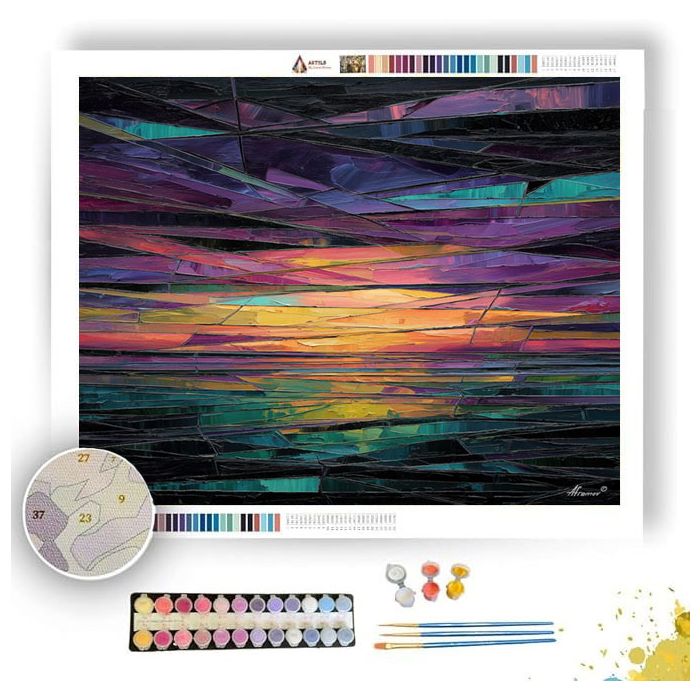SHATTERED CONTOUR PRISM - Paint by Numbers Full Kit