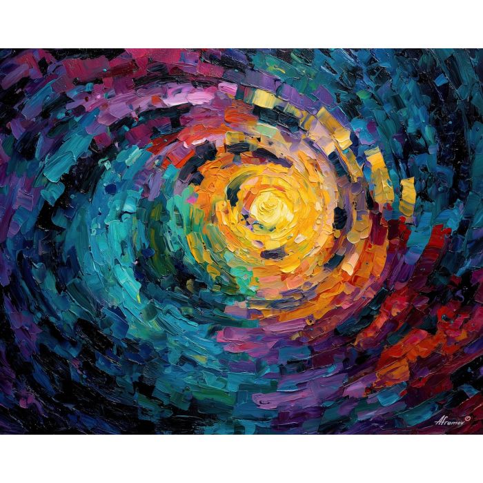 corridor, that, splits, into, prismatic, fragments, flaring, intersections, fractal drift, chromatic wave, liquid color, visual distortion, bold saturation, neon spectrum, vivid spiral, kaleidoscopic field, surreal pattern, trippy geometry, oil painting palette knife, textured impasto