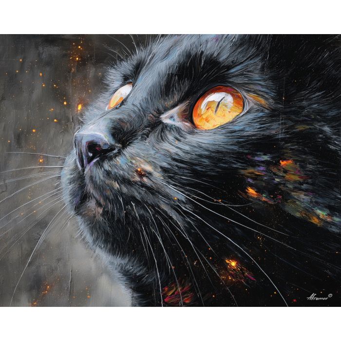 relaxed, shape, stretched, across, cushion, catching, whiskers, with, window light, quiet companion, soft fur, domestic calm, watchful pose, indoor stillness, gentle shadow, subtle movement, feline presence, resting figure, oil painting palette knife, textured impasto