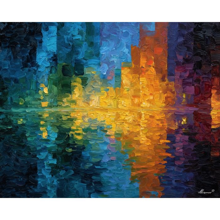 landscape, abstracted, into, liquid, geometry, blurring, boundaries, between, liquid color, visual distortion, bold saturation, neon spectrum, vivid spiral, kaleidoscopic field, surreal pattern, trippy geometry, fractal drift, chromatic wave, oil painting palette knife, textured impasto