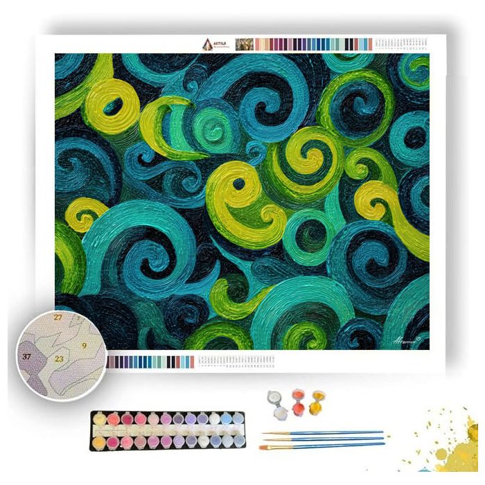 ELECTRIC SYMMETRY CONTOUR - Paint by Numbers Full Kit