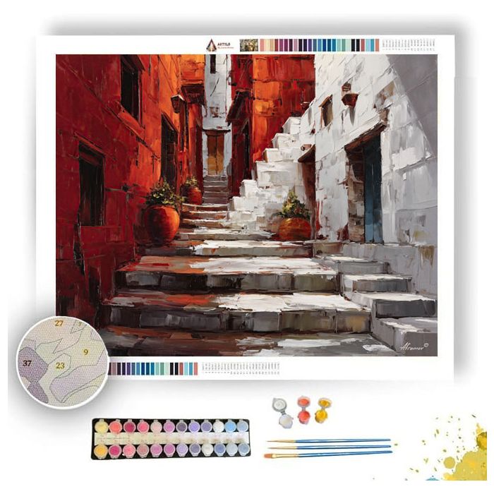 CALM ECHOES CRIMSON - Paint by Numbers Full Kit