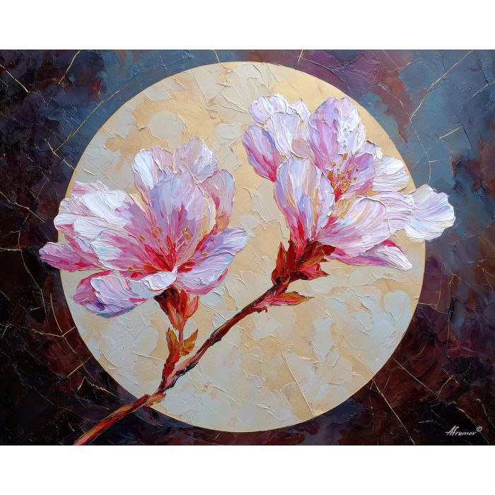 blossoms, leaning, closely, toward, another, spreading, pale, halo, natural curve, petal layers, subtle fragrance, gentle color, organic shapes, floral arrangement, delicate blossoms, glass vase, garden suggestion, soft bouquet, oil painting palette knife, textured impasto