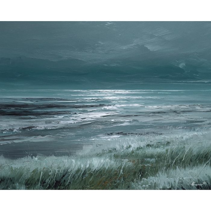 pale, contour, repeated, across, dark, field, intensifying, contrast, organic arc, quiet memento, shadowed object, textured stillness, symbolic bone, hollow form, chiaroscuro study, tonal contrast, meditative dark, aged material, oil painting palette knife, textured impasto