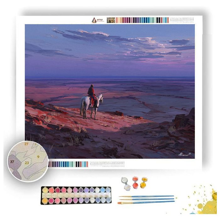 PALE CONTOUR LABYRINTH - Paint by Numbers Full Kit