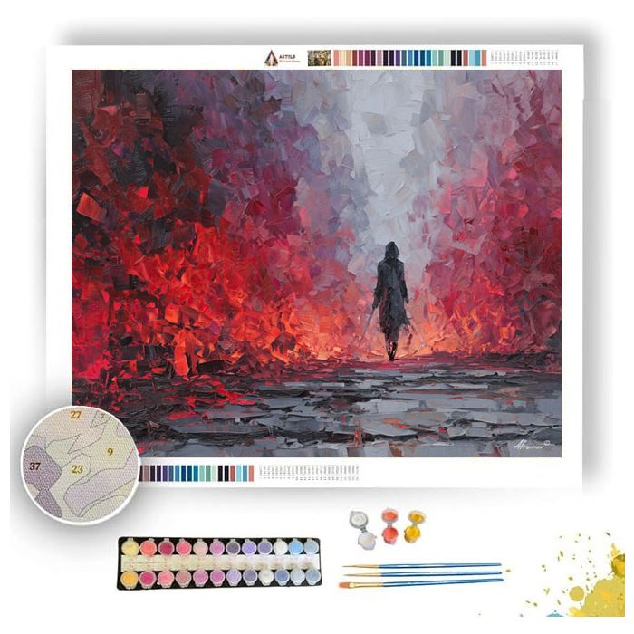 BLAZING PROCESSION - Paint by Numbers Full Kit