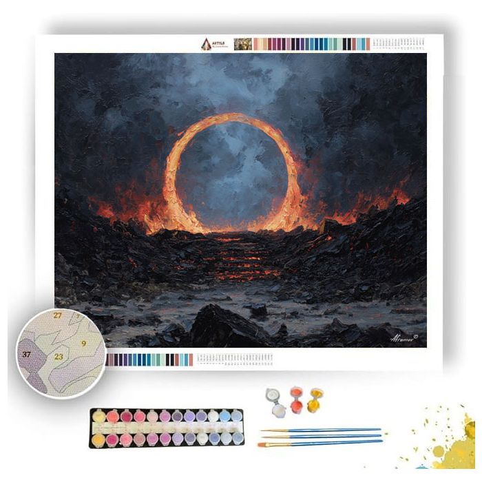 BLAZING SANCTUM ARC - Paint by Numbers Full Kit