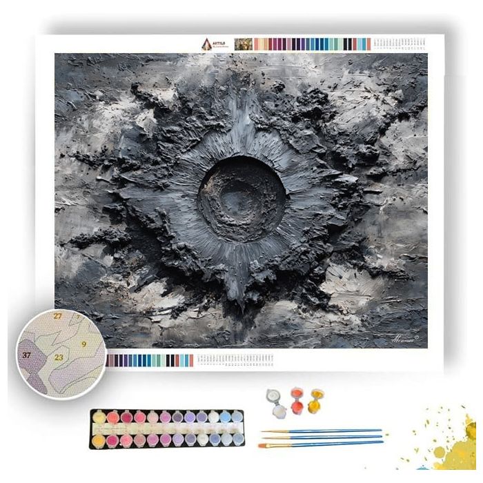OBSIDIAN SYMMETRY BLOOM - Paint by Numbers Full Kit