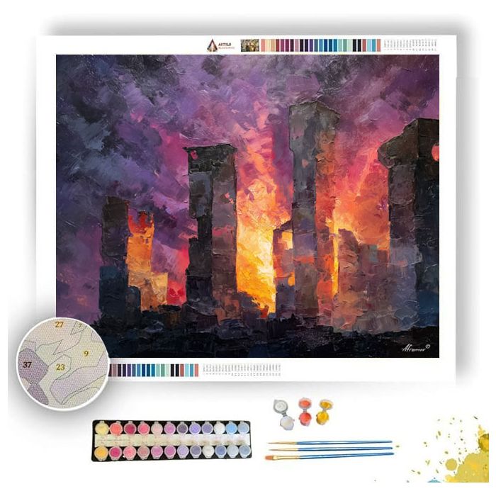 BLAZING FRAGMENTS - Paint by Numbers Full Kit