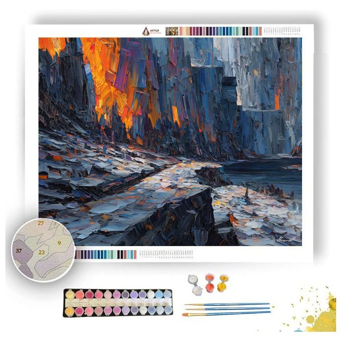 PALE CASCADE BLAZING - Paint by Numbers Full Kit