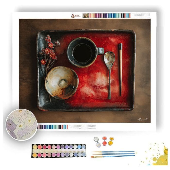 CRIMSON RITUAL BLOOM - Paint by Numbers Full Kit