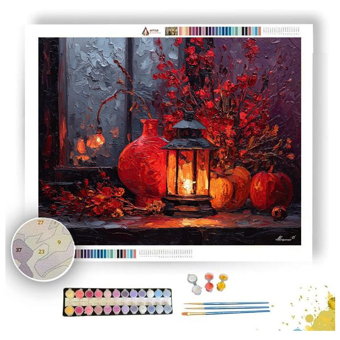 CRIMSON LANTERN - Paint by Numbers Full Kit