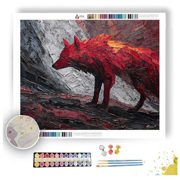 CRIMSON MANE - Paint by Numbers Full Kit