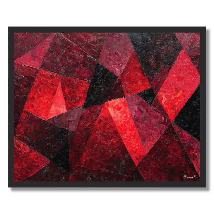 CRIMSON PATTERN - FRAMED