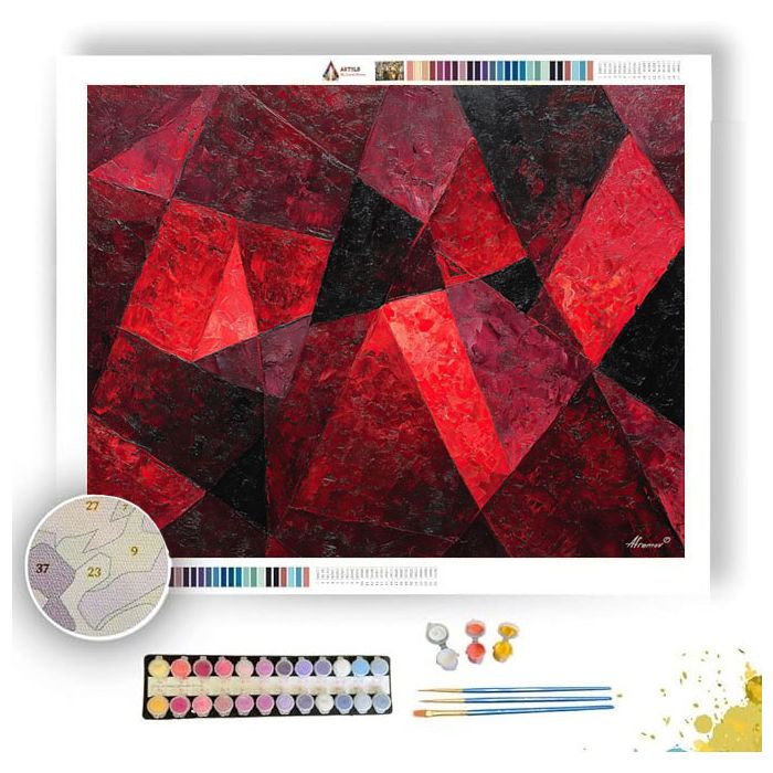 CRIMSON PATTERN - Paint by Numbers Full Kit