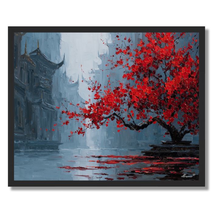 CRIMSON TREE CROWN - FRAMED