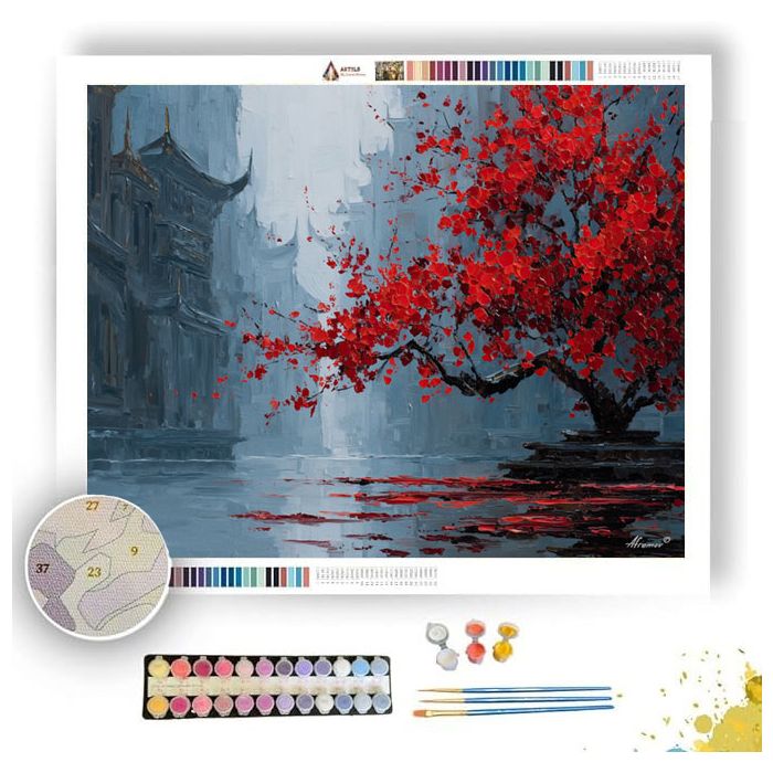 CRIMSON TREE CROWN - Paint by Numbers Full Kit