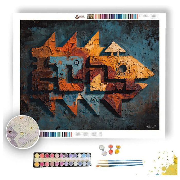FERAL GLYPH 1 - Paint by Numbers Full Kit