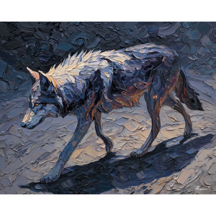 powerful, figure, emerging, textured, ground,, bathed, palette knife, oil painting, textured impasto, layered pigment, dynamic strokes, sculpted paint, expressive surface, abstract detail, rich color, chromatic texture