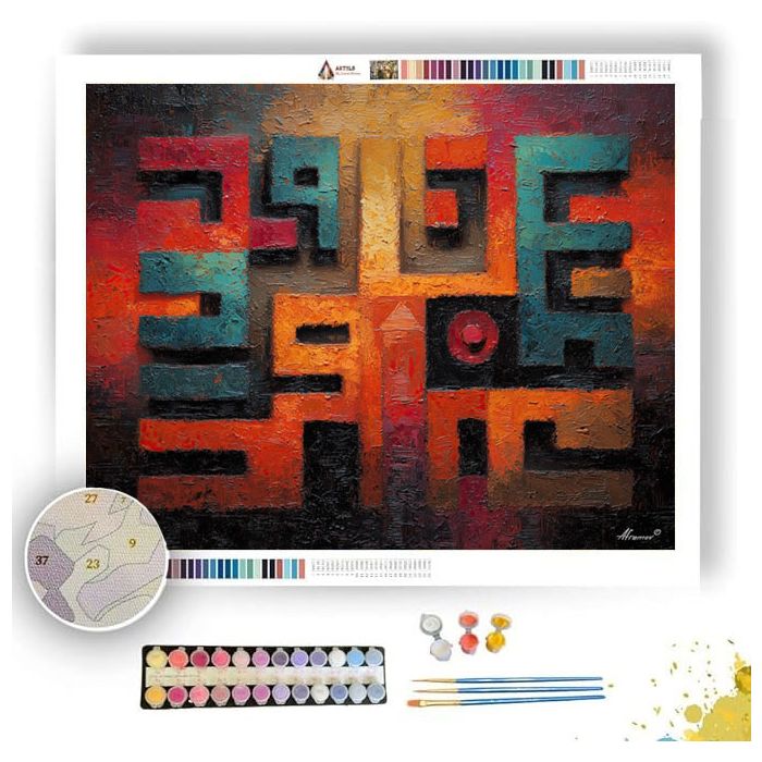 HOLLOW GLYPH 1 - Paint by Numbers Full Kit