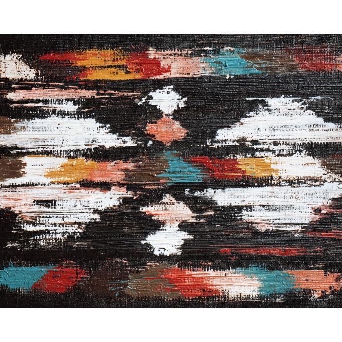 rustic, pattern, echoing, traditional, motifs,, pressed, palette knife, oil painting, textured impasto, layered pigment, dynamic strokes, sculpted paint, expressive surface, abstract detail, rich color, chromatic texture