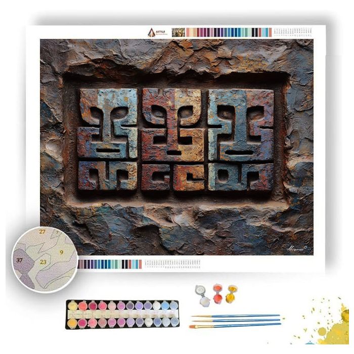 SACRED GLYPH 1 - Paint by Numbers Full Kit