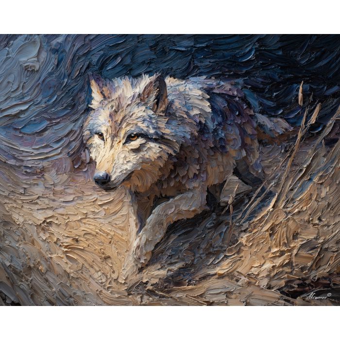 powerful, figure, emerging, textured, ground,, immersed, palette knife, oil painting, textured impasto, layered pigment, dynamic strokes, sculpted paint, expressive surface, abstract detail, rich color, chromatic texture